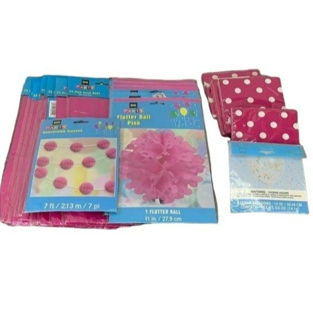 DG Party Pink Lot Party Accessories Pink Baby Shower Bridal birthday Polka Dot